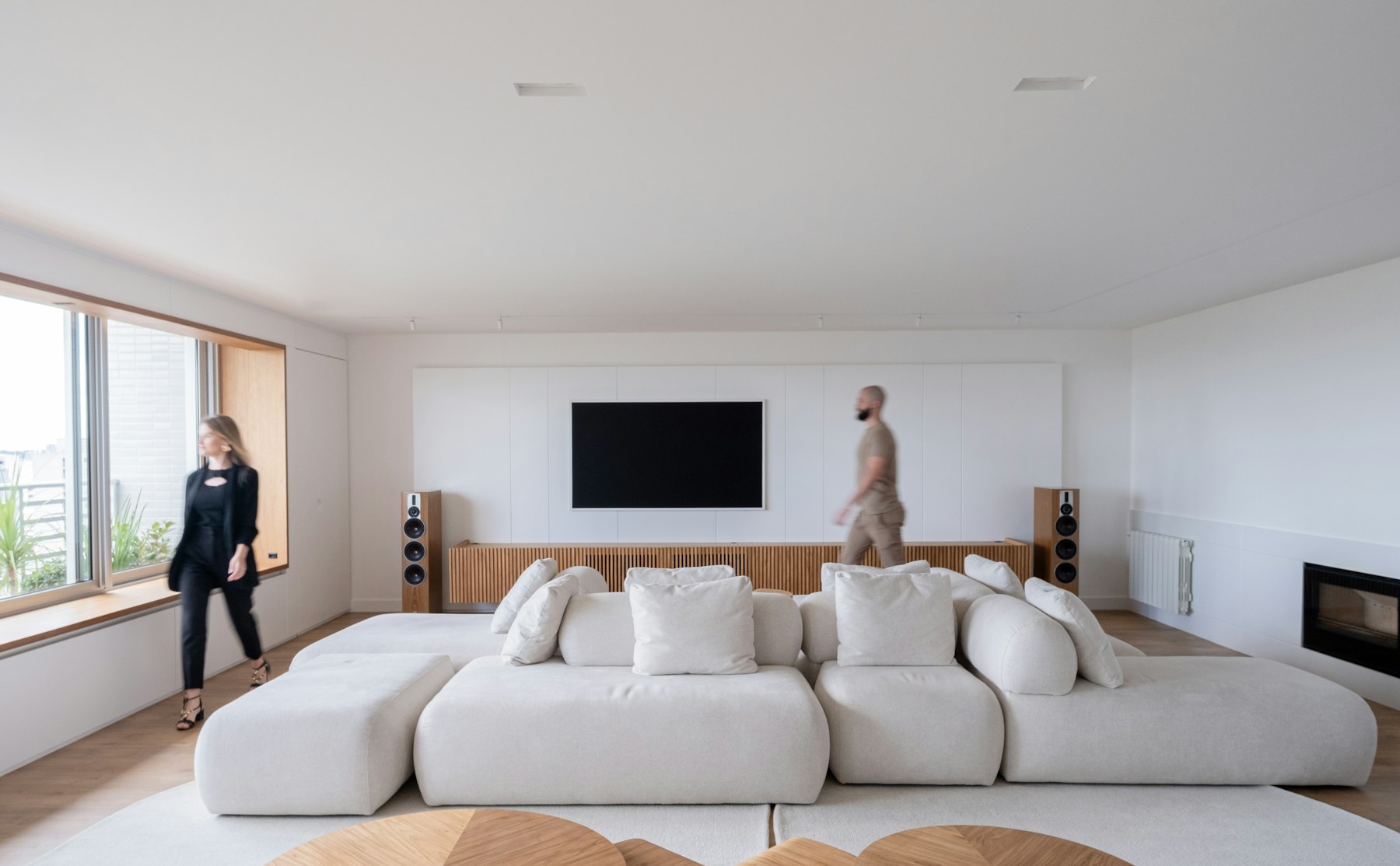 Contemporary interior with a sofa